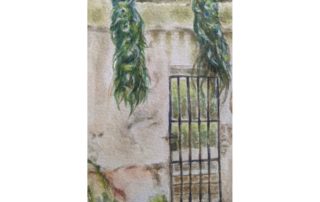 Peacocks-Real_Alcazar-seville-art-watercolour.